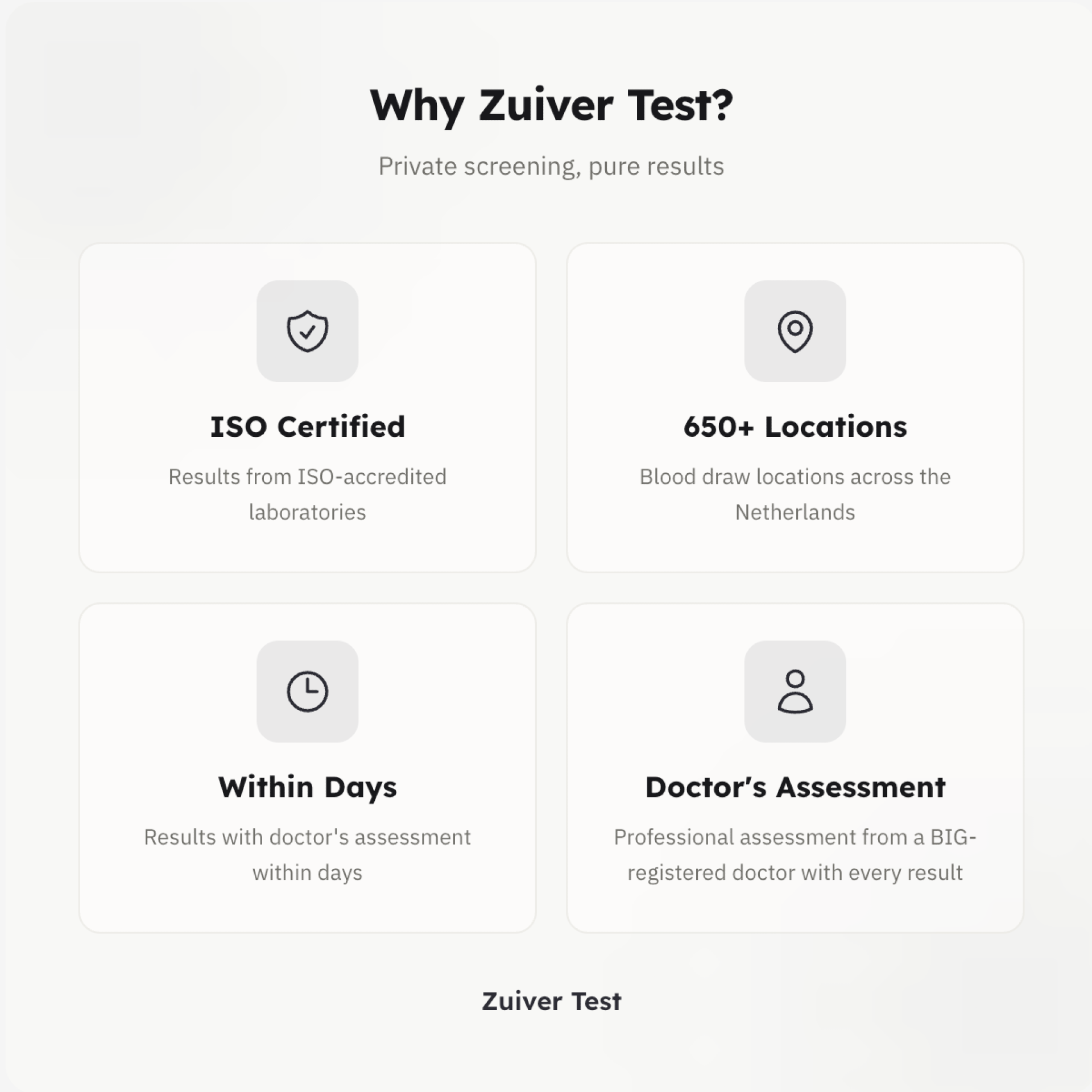Why choose Zuivertest